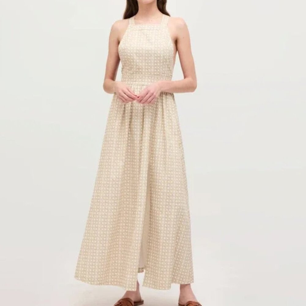 Hill House The Addie Dress XL - Sand Basketweave Cotton Sateen NWT